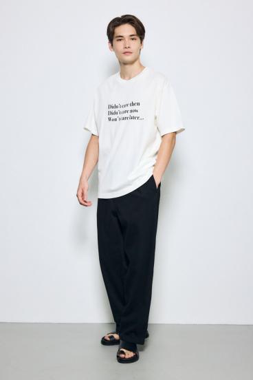 引き揃え天竺Didn't care Tシャツ 詳細画像