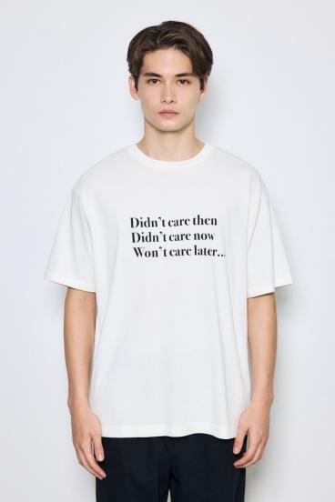 引き揃え天竺Didn't care Tシャツ 詳細画像