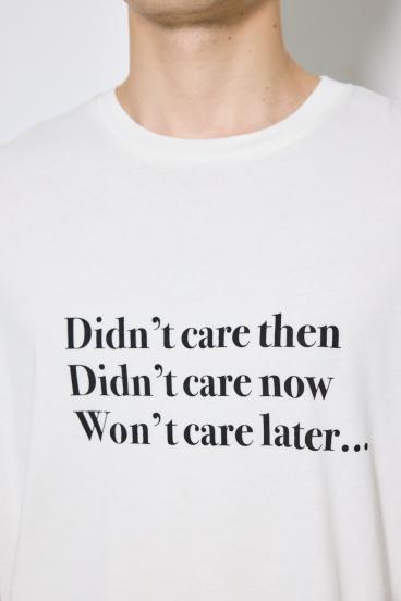 引き揃え天竺Didn't care Tシャツ 詳細画像