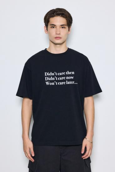 引き揃え天竺Didn't care Tシャツ 詳細画像