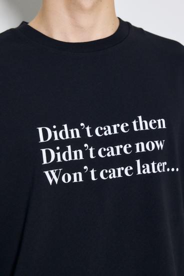 引き揃え天竺Didn't care Tシャツ 詳細画像