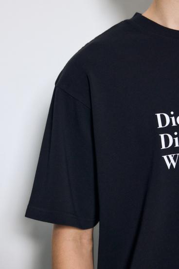 引き揃え天竺Didn't care Tシャツ 詳細画像