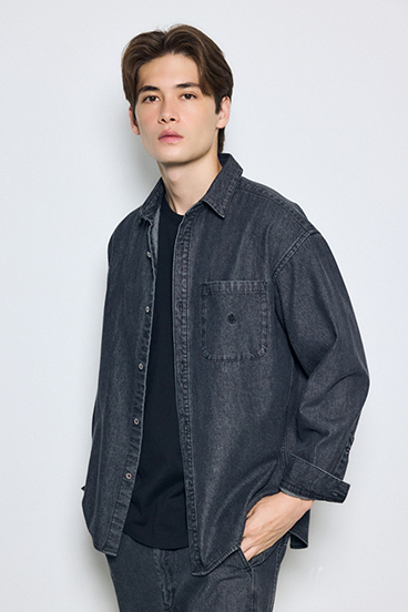 <先行予約>【POLO BCS×AZUL】デニム長袖シャツ