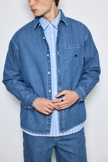 <先行予約>【POLO BCS&times;AZUL】デニム長袖シャツ 詳細画像