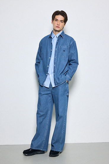 <先行予約>【POLO BCS&times;AZUL】デニム長袖シャツ 詳細画像