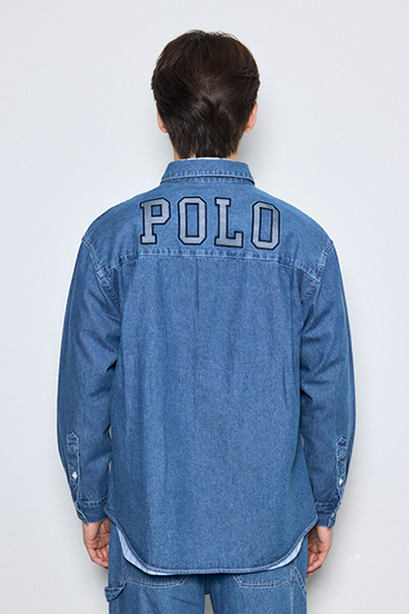 <先行予約>【POLO BCS&times;AZUL】デニム長袖シャツ 詳細画像