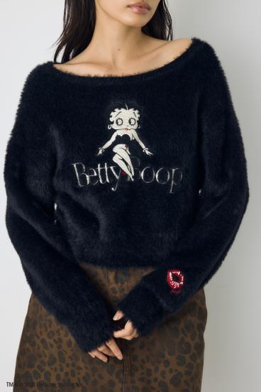 【Betty Boop&trade;×AZUL】シャギーニット