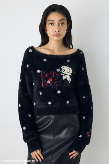 【Betty Boop&trade;×AZUL】シャギーニット