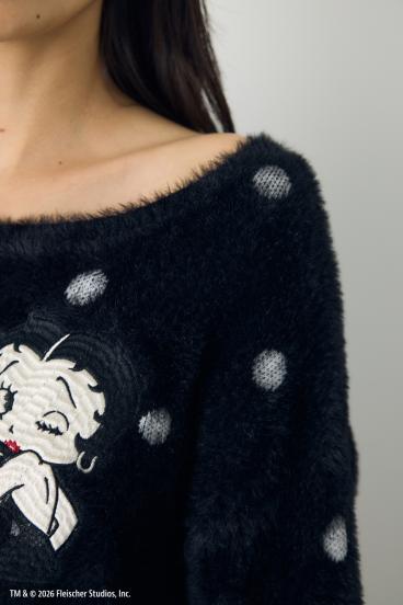 【Betty Boop&trade;&times;AZUL】シャギーニット 詳細画像