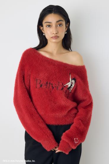 【Betty Boop&trade;×AZUL】シャギーニット
