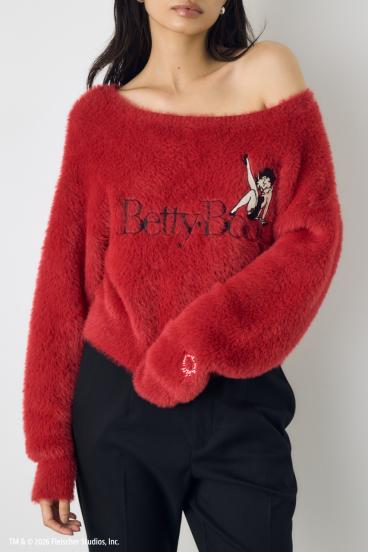 【Betty Boop&trade;&times;AZUL】シャギーニット 詳細画像
