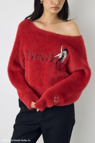 【Betty Boop&trade;&times;AZUL】シャギーニット 詳細画像