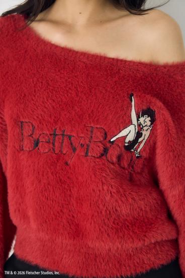 【Betty Boop&trade;&times;AZUL】シャギーニット 詳細画像
