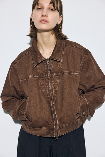 AZUL DENIM ダブルジップブルゾン