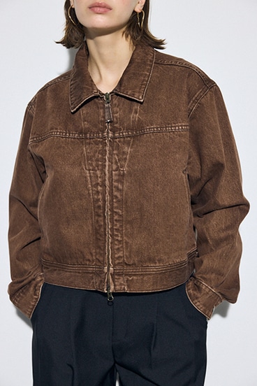 AZUL DENIM ダブルジップブルゾン