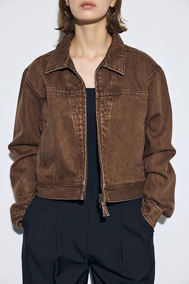 AZUL DENIM ダブルジップブルゾン 詳細画像