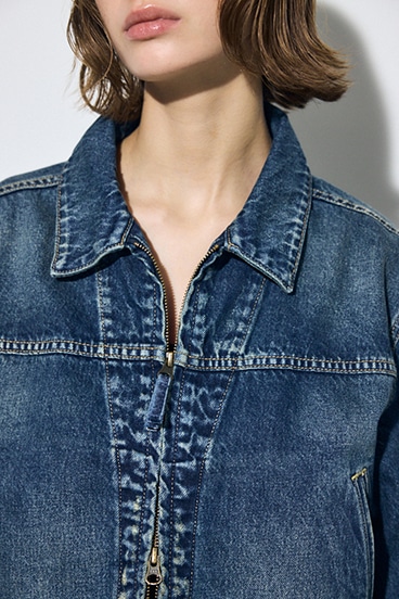 AZUL DENIM ダブルジップブルゾン 詳細画像