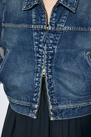 AZUL DENIM ダブルジップブルゾン 詳細画像