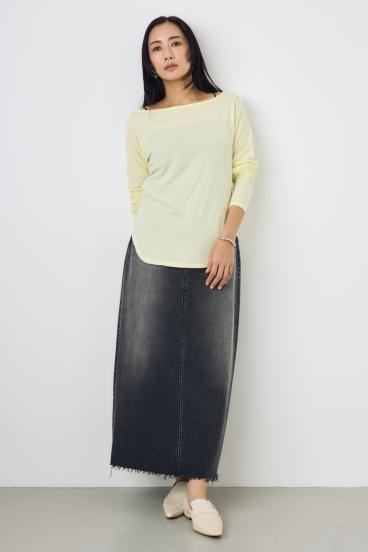 デニムロングスカート 詳細画像