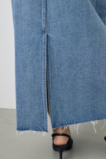 デニムロングスカート 詳細画像