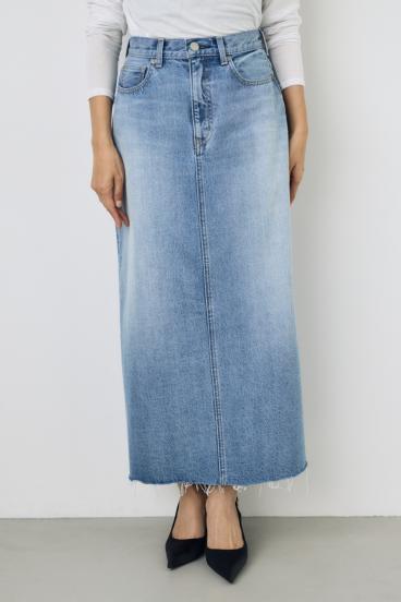 デニムロングスカート 詳細画像