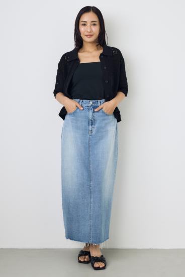 デニムロングスカート 詳細画像