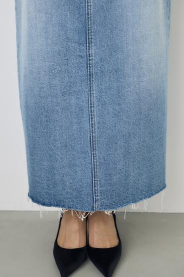 デニムロングスカート 詳細画像