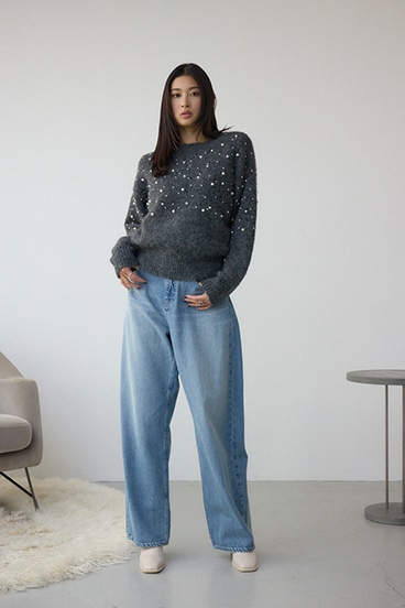 L/B ライトオンスカーブデニム ショート丈 詳細画像