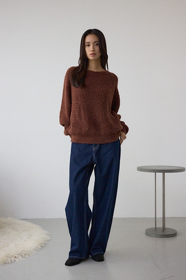 O/W ライトオンスカーブデニム ショート丈 詳細画像