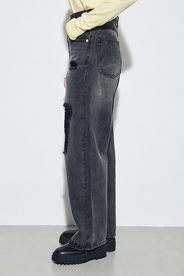 AZUL DENIM レースワイドデニム 詳細画像