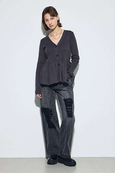 AZUL DENIM レースワイドデニム 詳細画像