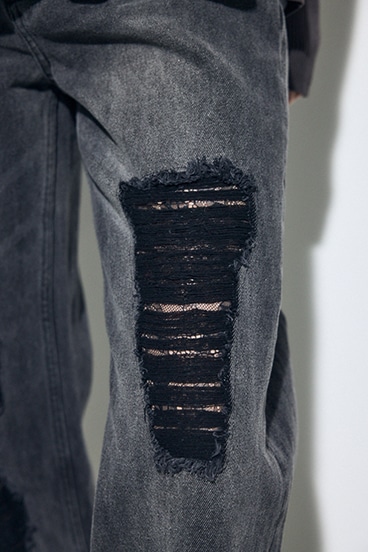 AZUL DENIM レースワイドデニム 詳細画像