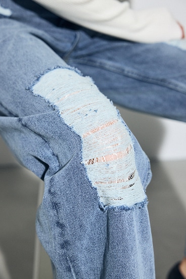 AZUL DENIM レースワイドデニム 詳細画像