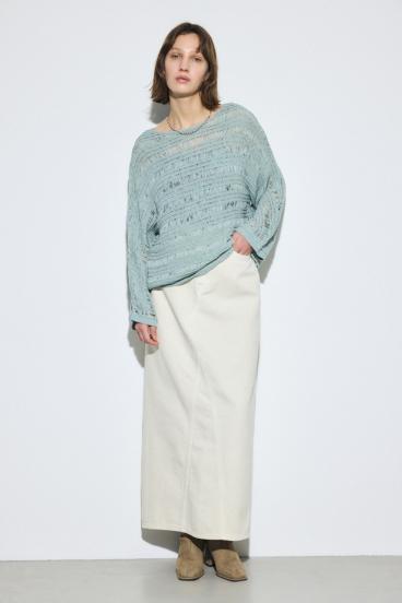 AZUL DENIM カラーストレートデニムスカート 詳細画像