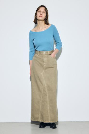 AZUL DENIM カラーストレートデニムスカート 詳細画像