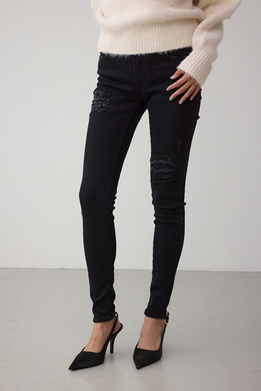 AZUL DENIM リペアスキニーデニム 詳細画像