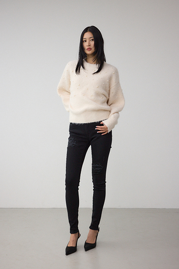 AZUL DENIM リペアスキニーデニム 詳細画像