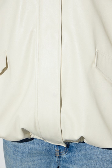 フェイクレザーミドルブルゾン 詳細画像