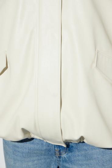 フェイクレザーミドルブルゾン 詳細画像