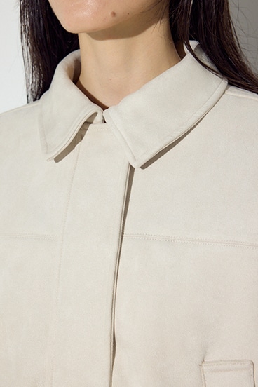 フェイクスエードショートブルゾン 詳細画像