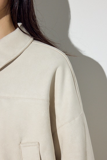 フェイクスエードショートブルゾン 詳細画像