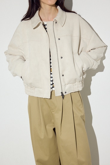 フェイクスエードショートブルゾン 詳細画像