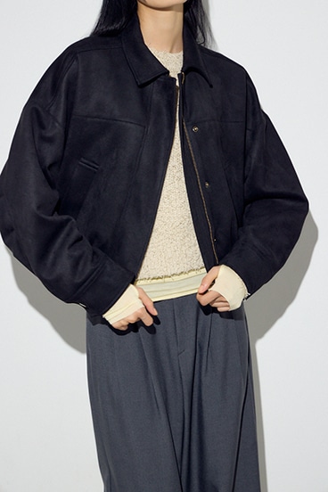 フェイクスエードショートブルゾン