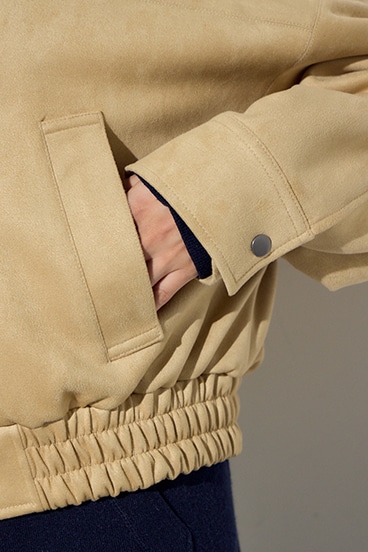 フェイクスエードショートブルゾン 詳細画像