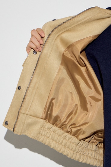 フェイクスエードショートブルゾン 詳細画像