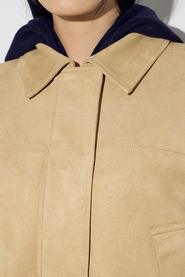 フェイクスエードショートブルゾン 詳細画像