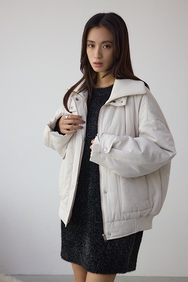 襟リブ中綿ポケットブルゾン 詳細画像