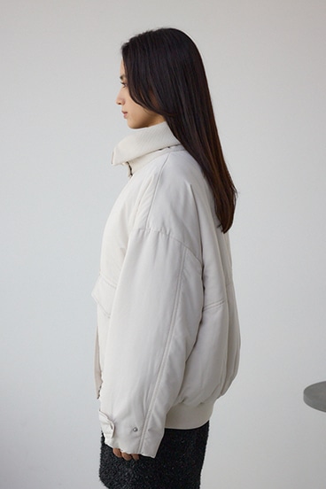 襟リブ中綿ポケットブルゾン 詳細画像