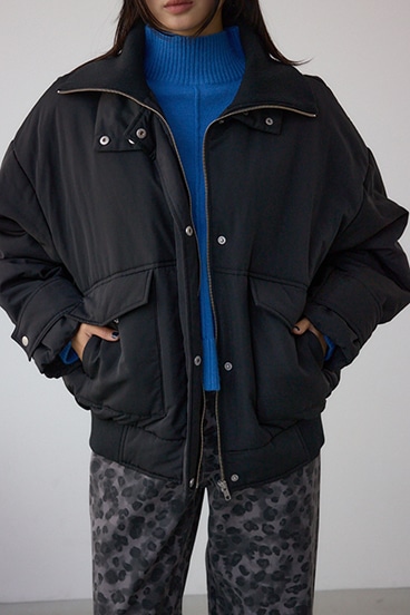 襟リブ中綿ポケットブルゾン