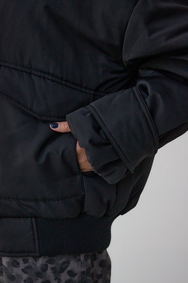 襟リブ中綿ポケットブルゾン 詳細画像